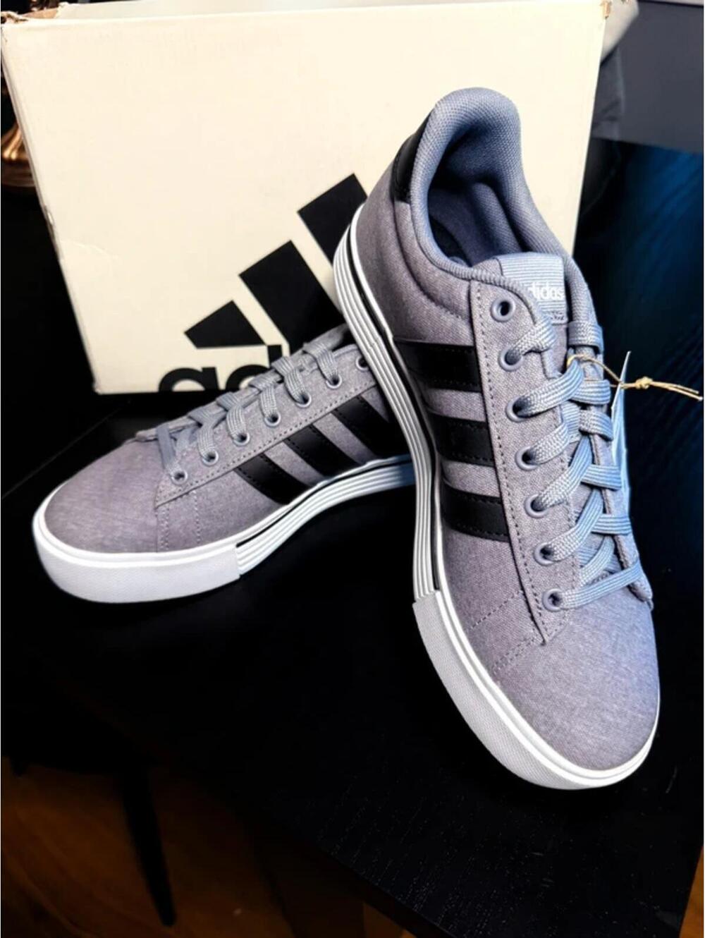 Adidas Daily 4.0 Gray Black Stripe Skate Sneakers Men’s 8 / Women’s 9 NWT